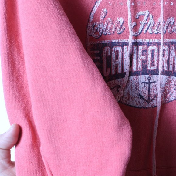San Francisco Hoodie Mens Large Peach California Pullover - Picture 6 of 8